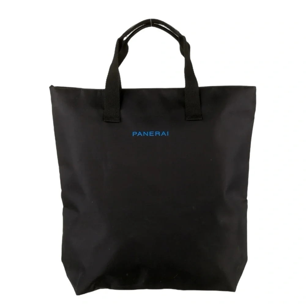 Panerai Black Tote Bag‎ Large Zip Top Logo Luxury Collectible